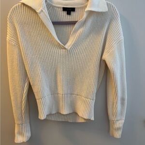 J. Crew Women's Cream V-Neck Sweater